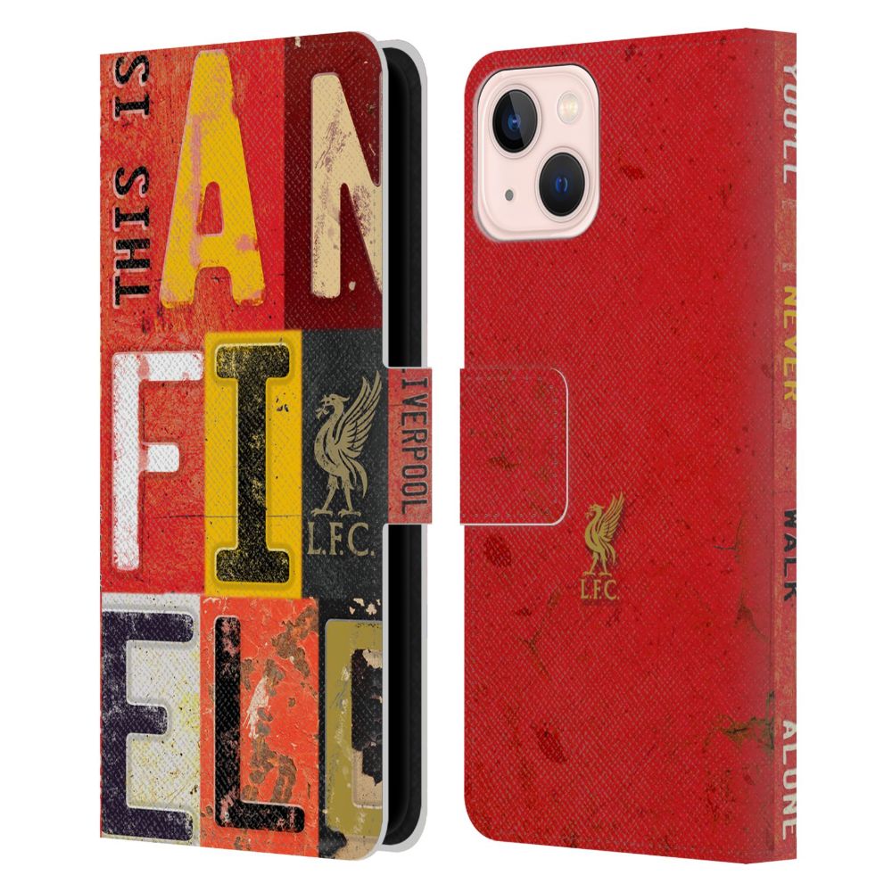 LIVERPOOL FC リヴァプールFC - Vintage Plate Anfield レザー手帳型 / Apple iPhoneケース - PGS